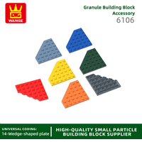 Wange26Pcs/lot 6106 6x6CutCornerWedgePlate Building Blocks Moc Classic Accessories Compatible with Bricks Toys Children Gift Box