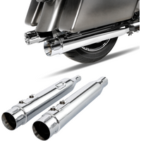 4" Slip On Dual Exhaust Mufflers Pipes For Harley Touring Electra Glide Road Glide Street Glide 2017-2025 Motorcycle