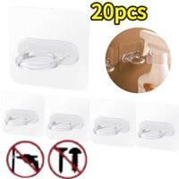 Circular Hooks Multifunctional Strong Transparent Circular Adhesive Hooks Shower Gel Cleaning Agent Storage Rack Wall Mounted