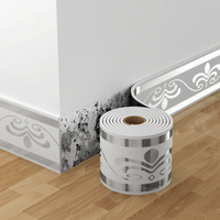 Rolled Peel and Stick Baseboard Trim-Anti-Collision Waterproof Wall Waistband Sticker for Living Room Bedroom Home Decor