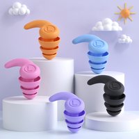 1 Pair Silicone Ear Protector Waterproof 3 Layers Swimming Ear Plugs Reduction Soundproof Lightweight for 5-12 Year Old Children