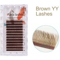 MARIA Brown YY Shaped Eyelash Colorful YY Type Lashes Extension Wholesale Makeup Soft Black Cilia Supplier