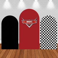 Racing Theme Birthday Background for Boys DIY Name Covers, Chiara Arch Photo Backdrop FAST ONE Happy Birthday Decorations