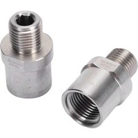 1 Pair Bicycle Pedal Adapters Stainless Steel Male Thread 1/2in to Female Thread 9/16in Bike Pedal Extenders for Cranks