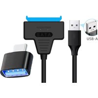 2.0 OTG with USB 2.0 to SATA adapter, supporting 2.5-inch external hard drives, solid-state drives, hard drive adapter cables