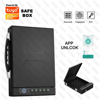 Biometric Technology Portable Gun Safe Box Tuya APP Password Fingerprint Key Unlock Cold-rolled Steel Material Safe Security Box