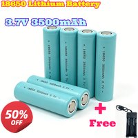 18650 Lithium Rechargeable Battery 3500mAh 3.7V High Capacity High Power Replacement Battery Suitable for Flashlight Fan Toys