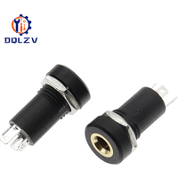 1/3/5PCS 3.5MM 4Pin Audio Jack Socket Stereo 4 Pole Solder Panel Mount With Nut Connector Headphone Female Socket PJ-392A PJ392A