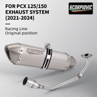 For PCX 125 150 PCX125 PCX150 2021-2024 Motorcycle Full Exhaust Front Link Pipe Muffler With DB Killer