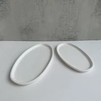 Elliptical Tray Silicone Mold DIY Gypsum Storage Plate Jewelry Dish Desktop Decoration Ornament Epoxy Resin Mould Crafts