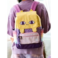 Cartoon Yellow Backpack Large Capacity Student Bag Women's Fashion Lightweight Durable Bookbag Casual Daily Shoulder Bag