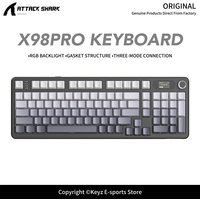 ATTACK SHARK X98/X98Pro Gasket Mechanical Keyboards Full Key Hot Swap RGB Backlight Three-Mode Wireless for E-Sports