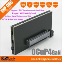 OCuP4GaN OCuLink GPU Dock Case w ReDriver Chip PCIE 4.0 x4 NVME M.2 / OCulink eGPU Adapter Laptop Mini PC External Graphics Card