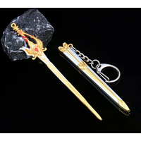 1Pcs Unopened Blade Pendant Keyring Zinc Alloy Metal Of Famous Ancient Sword Keychain Charms Children's Gifts