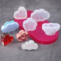Business Card Holder Silicone Mold Heart Cloud Flower Shape Card Display Stand Office Desktop Ornaments Epoxy Resin Mold