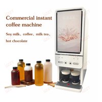 GZZT Commercial Instant Beverage Machine Vending Machine Coffee Maker 2 Buckets Soy Milk/Coffee/Milk Tea/Hot Chocolate 220-240V