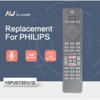 43PUS7354/12 Voice TV Remote Control For Philips 7300 series 4K LED Android TV with Ambilight 3-sided AI voice control Google