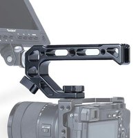 Camera Top Handle Grip with ARRI Locating Screw & Cold Shoe Mount of Monitor Mic Rig, Nikon Canon Sony DSLR Camera Cage Handgrip