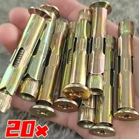 10/20pc Color Zinc Expansion Screws Stainless Steel Built-in Floor Expansion Bolt Concrete Anchors Wall Fastener Hardware Screw