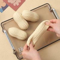 Hot Peanut shape Stress Imitation Peanut Squeeze Ball Squishy Toy Soft Feel Fidget Toy ASMR Sensory Anti Stress Squeeze Toys