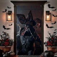2D flat pattern, 1 banner curtain for Halloween, Christmas and festival parties - for indoor and outdoor hanging decoration