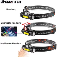 COB LED Headlamp Torch Rechargeable Headwear Flashlight Outdoor Waterproof Camping Fishing Mining Lantern Headlight With Magnet