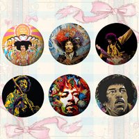 Singer J-JIMI H-HENDRIX Brooches Stylish Ornament Pins Exquisite Round Badge Bag Accessories Jewelry Gifts