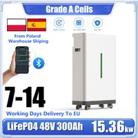 LiFePO4 Battery 48V 300Ah 15KW 51.2V 100Ah 600Ah Grade A Cells 10000+Cycles Bluetooth BMS CAN RS485 Built-in Equalizer EU No Tax