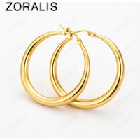 Hot 18K Gold Earring 3.4cm fashion round circle beautiful lovely high quality classic Jewelry wedding for women lady