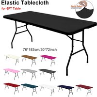 1Pcs Spandex Rectangular Tablecloth Stretch 6FT Table Cloth Wrinkle Resistant Universal Patio Table Cover