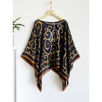 Women's Bohemia Print Chiffon Shawl Summer Beach Smock Bikini Cover up Sexy Fashion Loose Blouse Comfortable Sunscreen Poncho