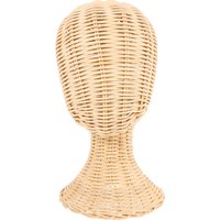 Sturdy Rattan Hat Display Stand Rack Adjustable Headphone Holder For Home Store Exhibition Stable Base Shape For Hats Wigs Jewel
