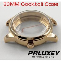 33MM Rose Gold Ladies Women Cocktails Stainless Steel Watch Case S Crown Fit for NH34 NH35 NH36 NH38 NH39 NH70 NH72 Movement