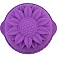 1 Silicone Sunflower-Shaped Baking Pan, Round Bread Toast Cake Mold, Baking Tool, Can Be Used to Make Bread, Truffles, Cakes, Toast, Etc