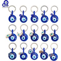 Lucky Eye Turkish Evil Eye Keychain Car Key Chain Bag Backpack keyring for Women Men Jewelry llavero porte clé מחזיק מפתחות