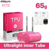 CYCLAMI Ultralight Bike Inner Tube MTB 26 27.5 29 Inches Bicycle TPU Tire 45mm Metal French Presta Valve Super Light for 1.9~2.5