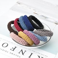 10 Pcs/Lot Women Colorful Nylon Hair Ties Ponytail Holders Rubber Band Black Gum High Elastic Hair Bands For Girls Accessories