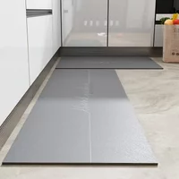 Kitchen Floor Mat Pvc Leather Waterproof Carpet Home Decoration Solid Color Rug Anti-oil Non-slip Foot Mats Alfombra 주방매트