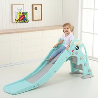 3-in-1 Plastic Toddler Playground Set Garden Educational Residential Swing Slide Basketball Throwing Equipment PE HDPE