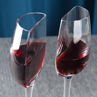 Crystal Glass Cups 140ml Portable Half Red Wine Cups Multi-use Vintage Tall Wine Glassware Long Stemmed Wine Champagne Glasses