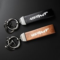 For CF 450 MT 450MT 2024 2025 Motocycle Accessories carbon fiber leather rope keychain High-Grade Leather Suede Keyring Logo