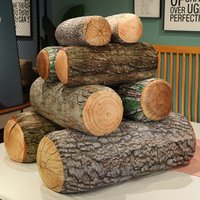 Creative 50-90cm 3D Simulation Wood Stump Pillow Plush Toy Big Tree Pillow Cushion Pillow Birthday Gift Neck Pillow New