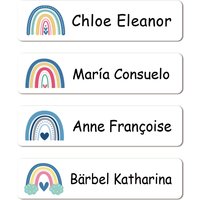 80/160/240pcs Personalized Name Stickers Custom Waterproof Labels Stick on Tag Kids Teacher Parents School Daycare - Rainbow 414