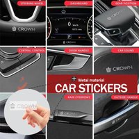 For Toyota Car Styling Metal Logo Emblem Sticker Decorative Auto Accessories TDR GR Corolla Yaris Aygo Prius RAV4 Crown CHR