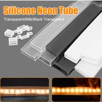 2835 5050 1210 LED Silicone Tube Flexible Protection Cover Transparent/Milky White/Black Waterproof For 8-12mm Led Light Strip