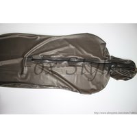 Natural heavy latex sleeping bag with transparent black color