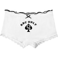 BBC ONLY New Fashion Hot Panties White Women Boyshorts Queen of Spades Bow Underwear for Girls Lace Comfortable Home Shorts