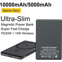 5000mAh PD20W Wireless 15W Powerbank Charger Power 10000mAh External Bank Bateria Portable Ultra Slim Backup Battery
