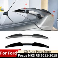 For Ford Focus MK3 RS 2011-2018 Car Rear Tail Wings Fixed Wind Spoiler Gloss Black Carbon Look Body Kits Tuning Auto Accessories