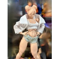 1/12 Scale Female Soldier Ultra Short Jeans Clothes Model for 6-inch BJD OB11 Romankey Action Figures Body Decor